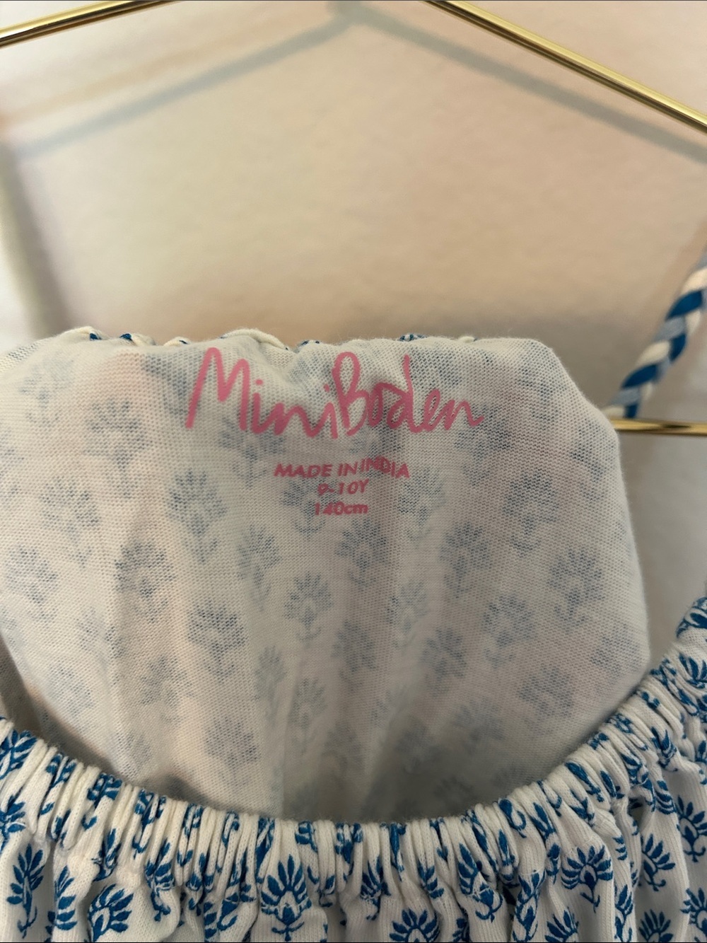 Mini Boden Blue and White Printed Sundress - Picture 2 of 3